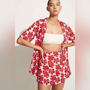 Faithfull Charlita Linen Shirt Dress - La Presa Floral Print